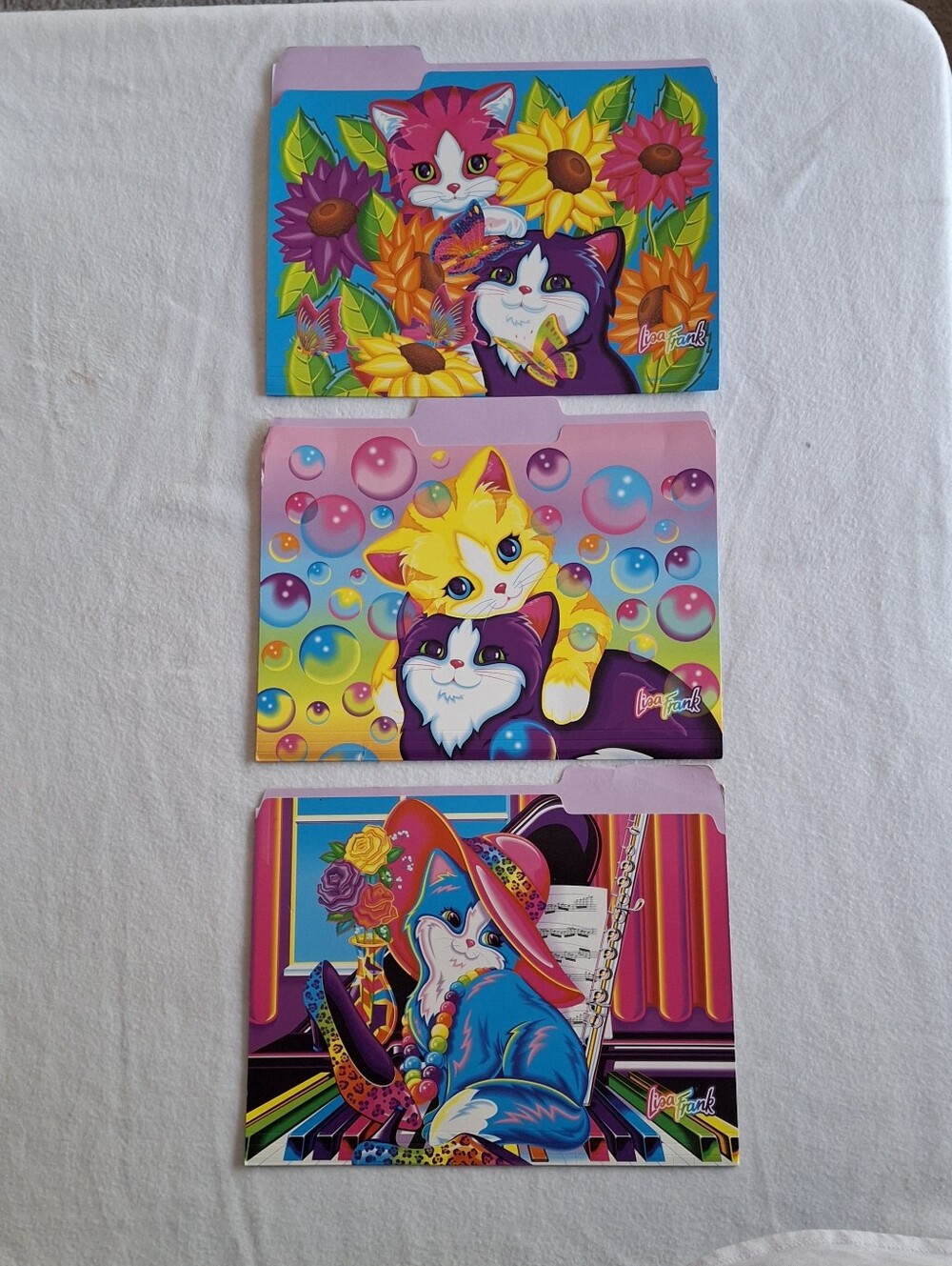 Vintage Lisa Frank File Folders Lot of 3